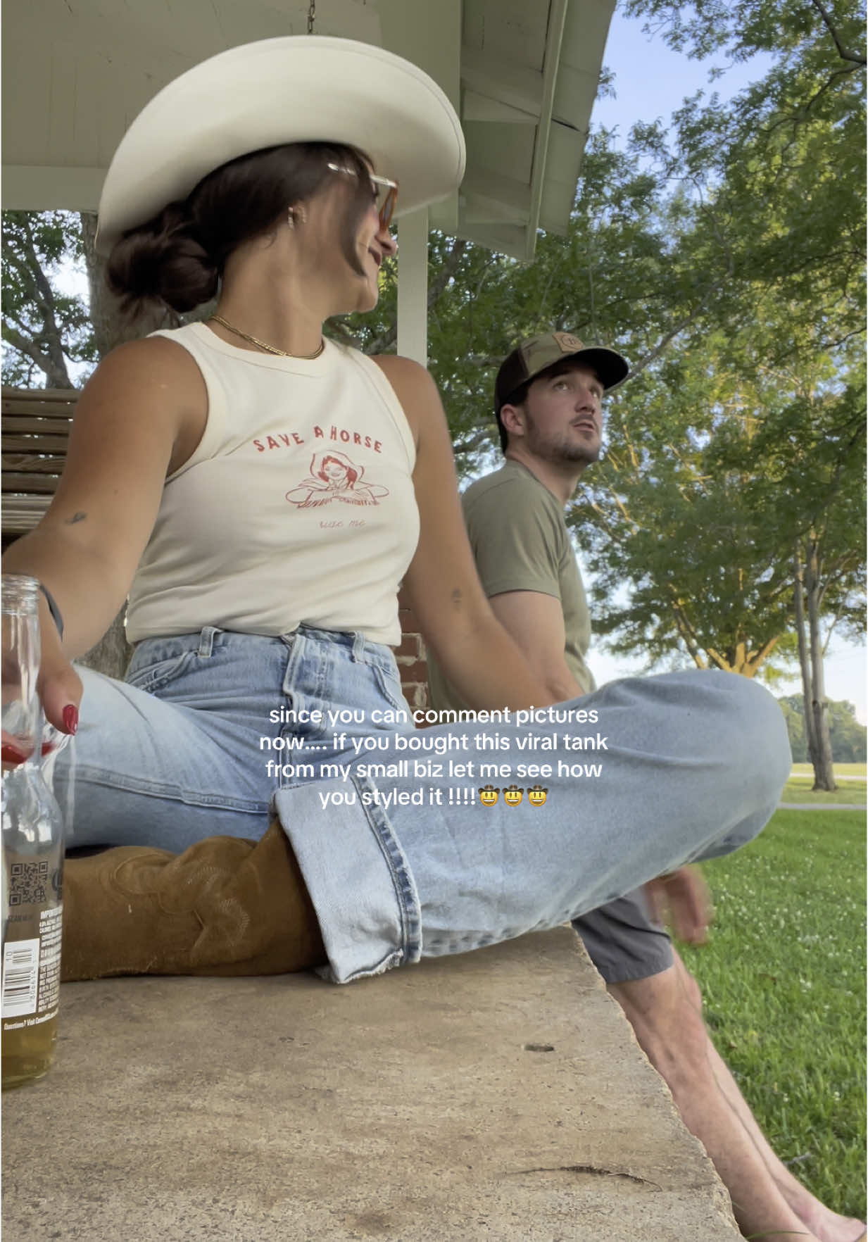 if you bought this tank from my small biz let me see how you styled it !!!! 🤠🤠 #westernclothingbrand 