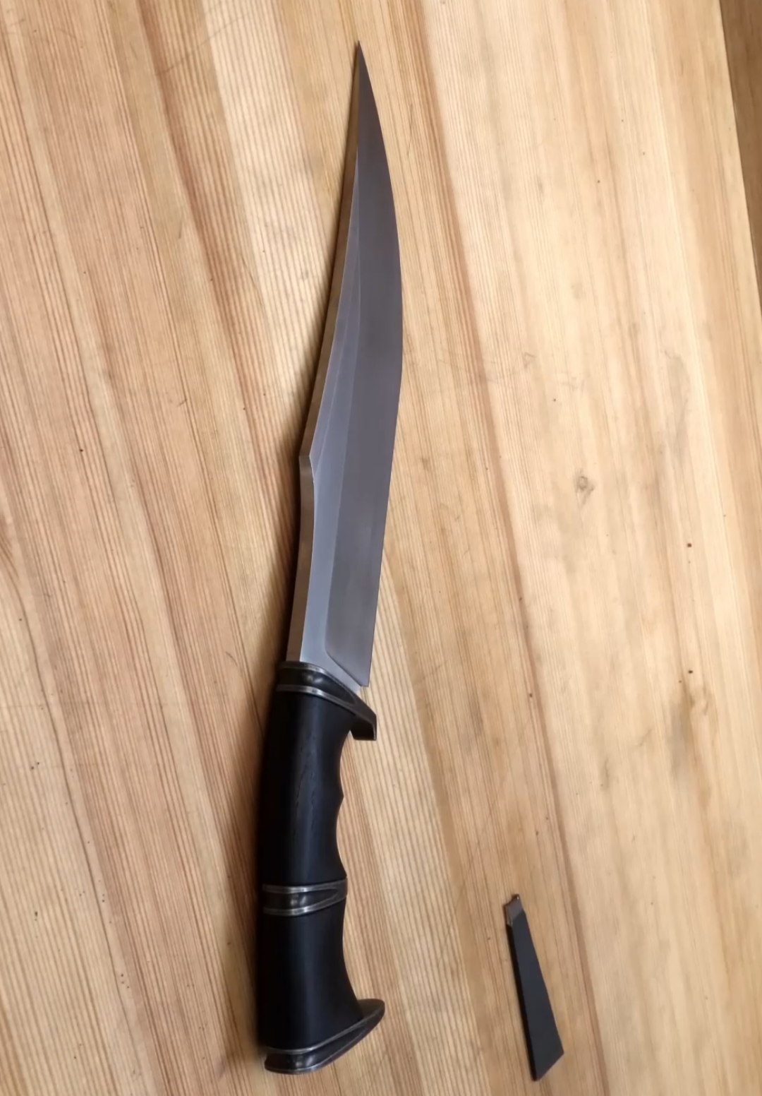 Bowie Knife Making from leaf Spring  #knife #knifeskills #knifemaker #knifehands #damascus #handmade #viralvideos #skills #fyp #knifemaking #satisfyingvideos 