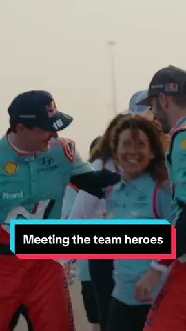 🔆 Giving our team's unsung heroes their moment in the spotlight   Shaun, our tyre and recce mechanic, Hannes our weather forecaster and Martina from the catering crew took centre stage at the ceremonial start of Rally Italia Sardegna.   #RallyItaliaSardegna #WRC 