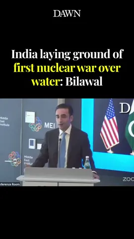 PPP Chairman Bilawal Bhutto-Zardari on Thursday said that India was laying the ground for the first nuclear war over water with its actions regarding the Indus Waters Treaty (IWT) with Pakistan. India held the IWT in abeyance after the further deterioration in relations between the two countries following the April 22 Pahalgam attack in occupied Kashmir. In retaliation, Pakistan decided that it would exercise the right to hold all bilateral agreements with India, including but not limited to the Simla Agreement, in abeyance. It also announced the closure of the Wagah border and suspension of all trade with New Delhi, among other measures. Addressing the Middle East Institute in Washington, Bilawal said: “In the age of climate challenges that are to come, water scarcity and water wars used to be a theory. India shutting off Pakistan’s water supply is laying the foundations for the first nuclear water war. We have said that cutting off our water supply would be an act of war. #DawnToday
