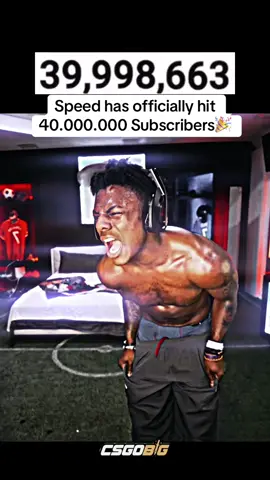 Speed has officially hit 40.000.000 subscribers #ishowspeed #fyp 