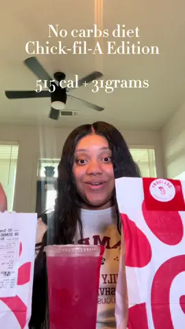 No carbs diet ft Chick-fil-A #nocarbs #nosugar #weightloss #fyp #journey #CapCut 