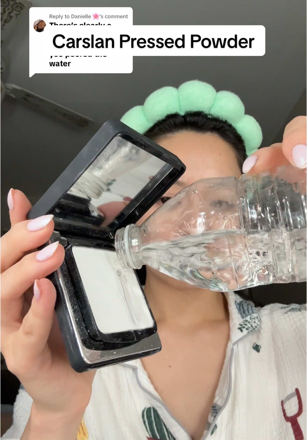 Replying to @Danielle 🌸 Clearly, you're welcome to Amy's makeup test. #carslan #carslanwaterproofpowder #tiktokshopcreatorpicks #tiktokshopsummerturnup 