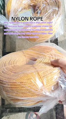Durability: Nylon is known for its strength and resistance to wear and tear, making it reliable for heavy-duty tasks. #nylon #nylonrope #lubid #tali #outdoorgear #craftsupplies #creatorsearchinsights 