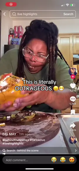 Like bruh just in the kitchen concocting stuff and the sour cream😷😖😖😖😖#fyp #mukbang #bigmay #sourcream 