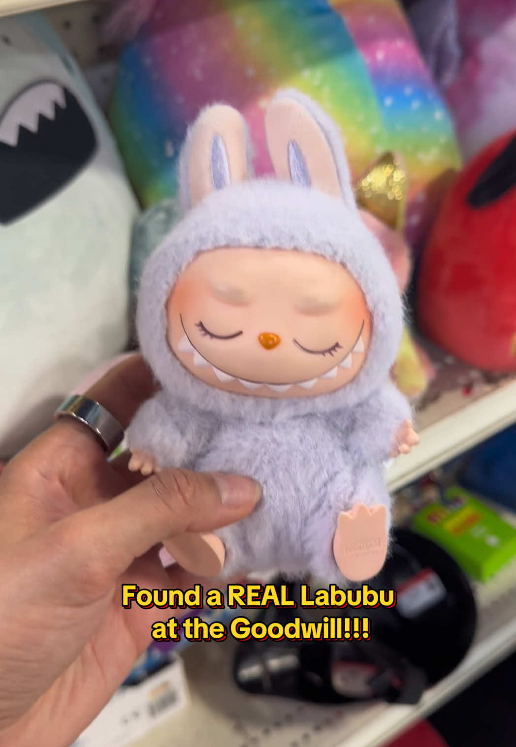 POV: You’re casually thrifting at Goodwill SoCal and spotted a Labubu. Is this real life?? 😭🧸  Spotted at our: Atwater Retail store  #ThriftFind #Labubu #Labubuhaveaseat #LabubuInTheWild #ThriftFinds