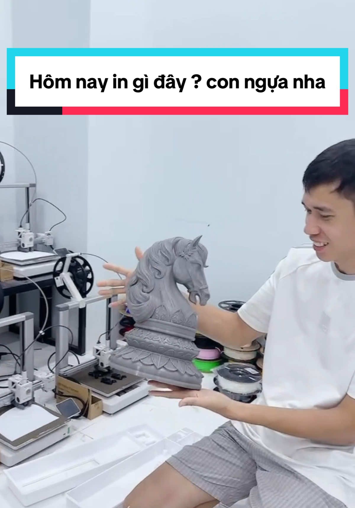Hôm nay in gì cho vui mọi người ? dạo này bí ý tưởng quá 😂 gợi ý cho e cái #3dgayme #mô_hình #innhựa3d #inFDM #inresin #kientruc 