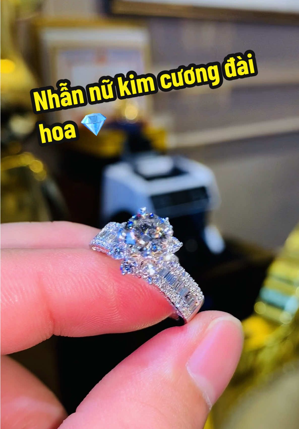 Nhẫn nữ kim cương đài hoa 💎 #tamluxury #diamond #jewelry #gia #xuhuong #nhannu 