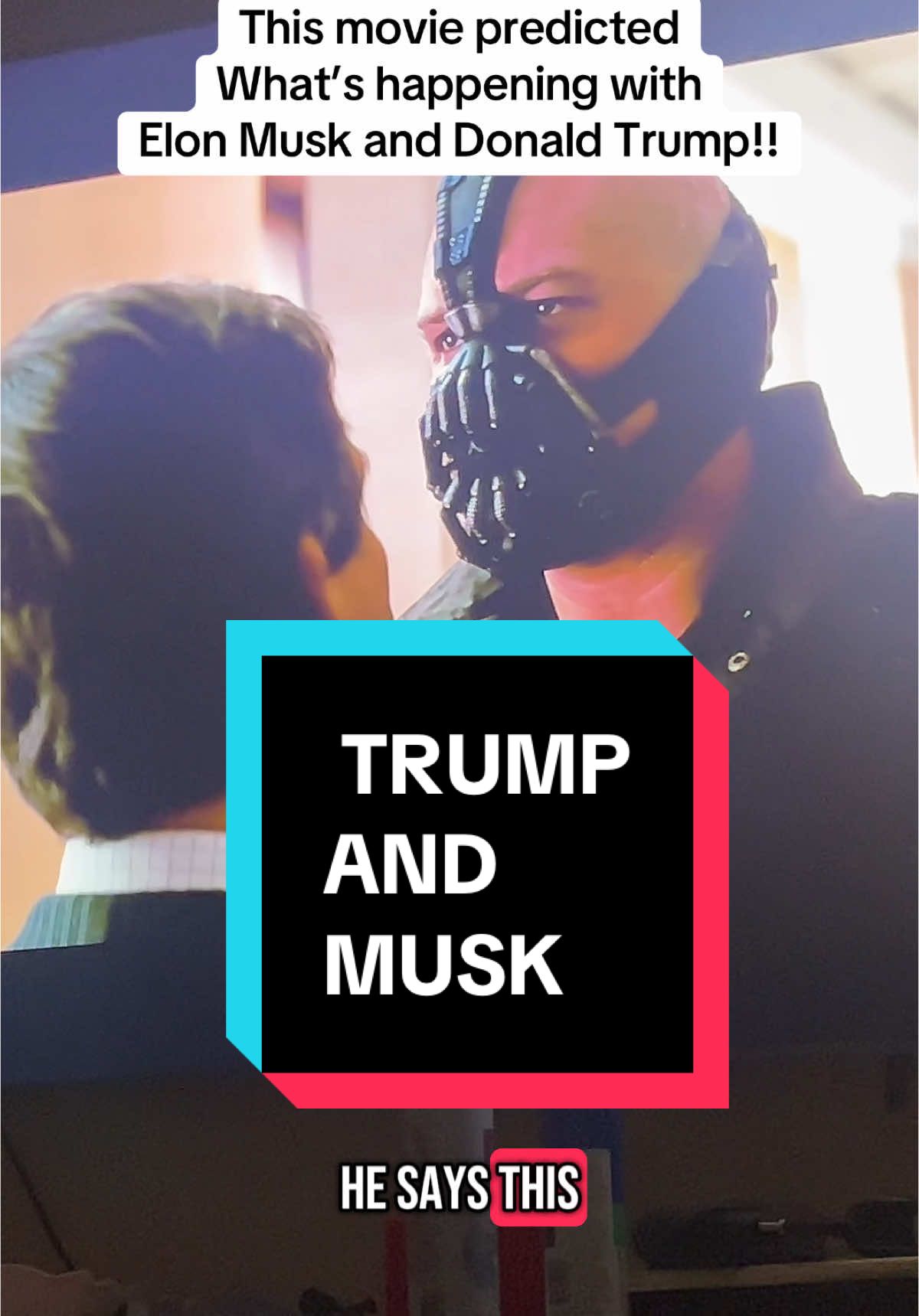 With Elon Musk and Donald Trump breaking up, it instantly reminded me of the scene from the dark Knight rises. #elonmusk #donaldtrump #musk #trump #thedarkknightrises #tiktokscenescontest 