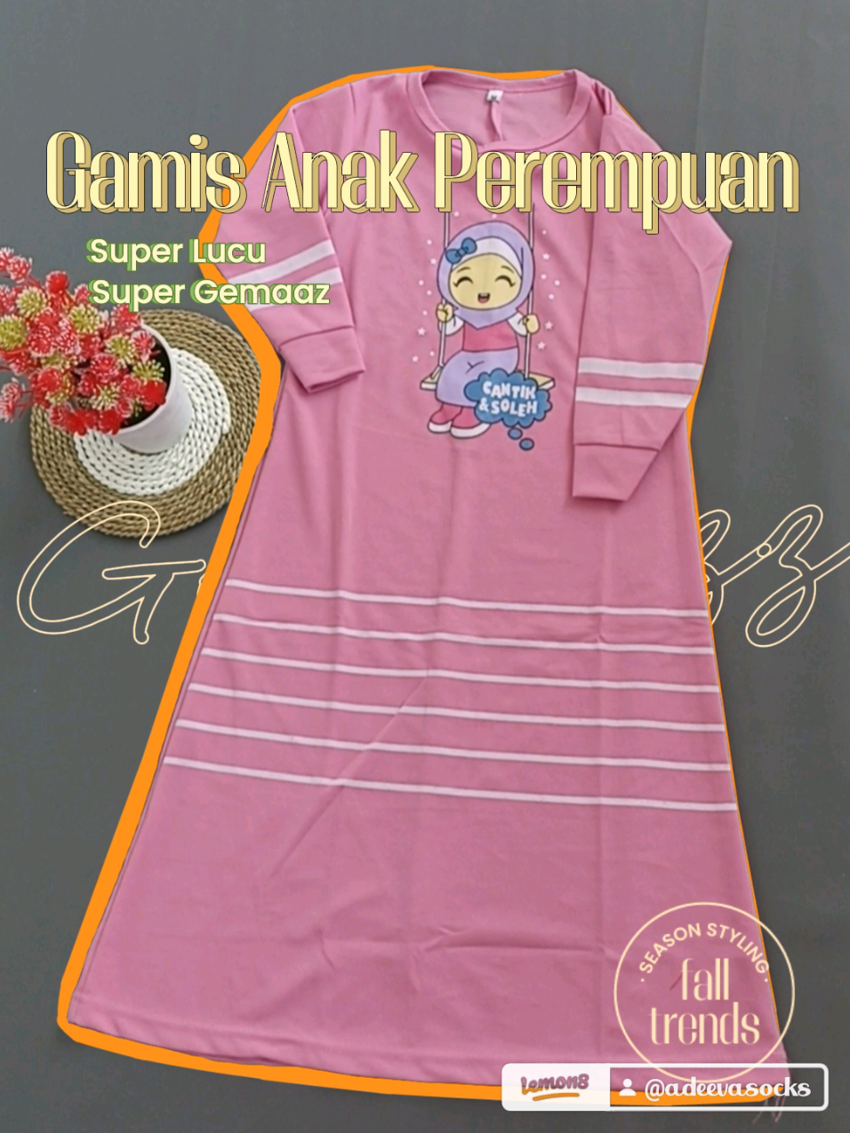 suka bingung milihin baju kaka waktu mau ngaji.  akhirnya nemu gamis simple lucu yang harganya terjangkau banget.  yang penasaran semurah apa bisa cek aja di keranjang ku #gamisanakperempuan  #gamisanaklucu  #gamisanakmurah 