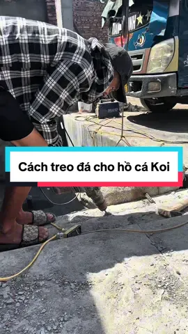 Cách treo một viên đá trong hồ cá Koi sẽ như thế nào. #sanvuonphuongdong #sanvuondep #canhquansanvuon #thietkecanhquan #sanvuonnhatban #sanvuon #thietkekientruc #thietkenhadepvanquyen #thietkethicongnhadep 