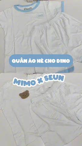 Mới săn cho em Dino được 2 bộ đồ hè chất mát lạnh lại còn xinh nữa các bác ạ😍 #embedinosayhi #quanaochobe #mimobaby #seunkids #quanaomuahechobe #embe #ilovetiktok 