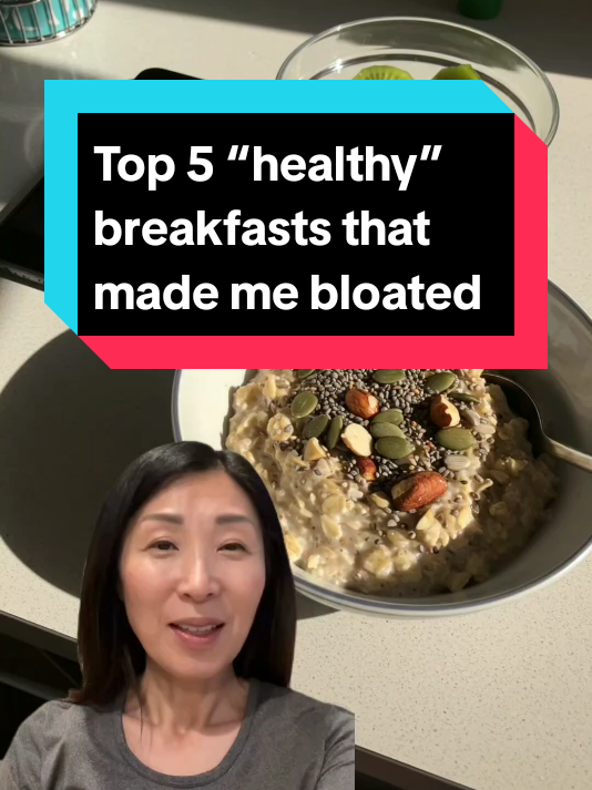 Ever feel bloated right after your “healthy” breakfast? Here are 5 popular ones that totally messed up my gut #guthealth #bloatedbelly #healthybreakfast #wellnessroutine #NAD  #nobloatzone #digestivesupport #cleanstart #healthtips #wellnessdaily