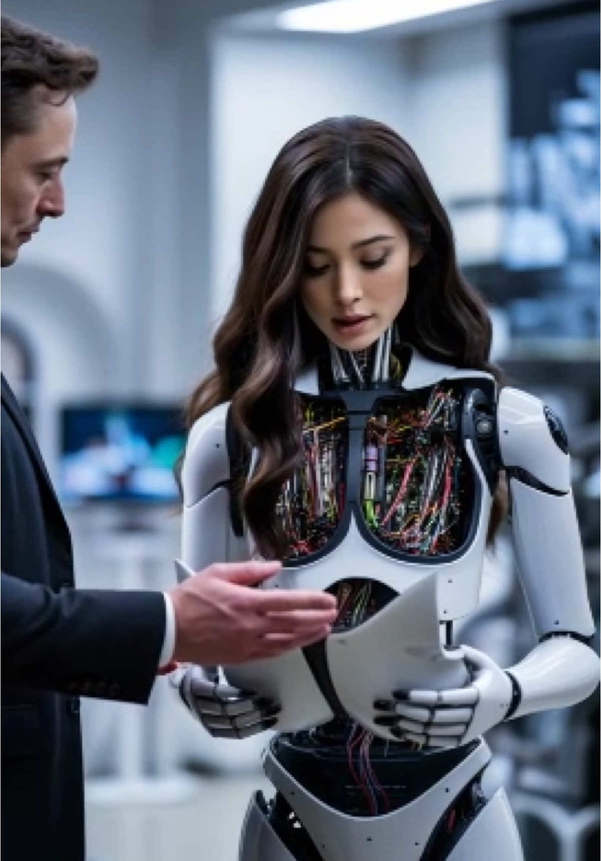 #elonmusk said “I thought she wasn’t a robot until I opened her chest” #robot #robots #robotics #humanbody #humanoid #complexorp #complicated #robotchallenge #robloxtrend 