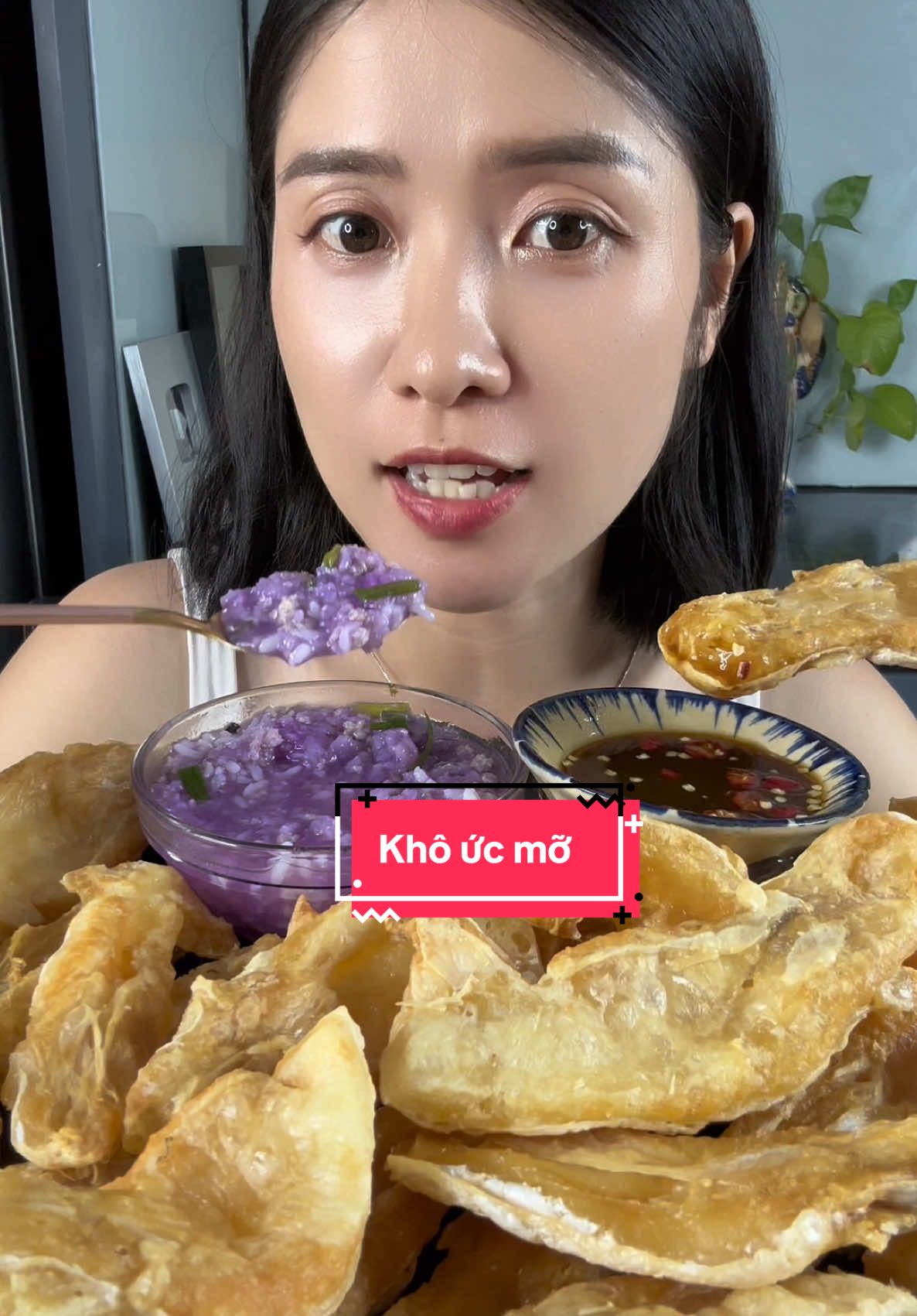 Khô ức mỡ chiên giòn cơm chan canh khoai tím ta nói hết sải #xuhướng #trending #viraltiktok #viral #nauancungtiktok 