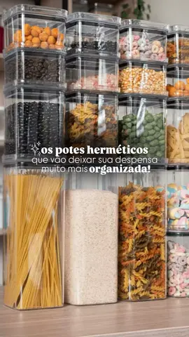 Monte seu Kit Pote Hermético para Mantimentos de Cozinha Dispensa Armário, Plástico resistente! “LINK NA BIO” ##shopee##casa##cuzinha##decoracion##tik_tok