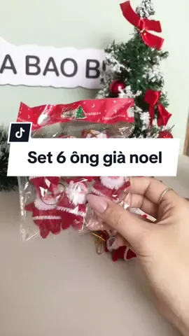 Set 6 ông già Noel trang trí cây thông #trangtri #quatang #caythong 