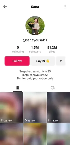 Sana Yusuf first video on TikTok😞