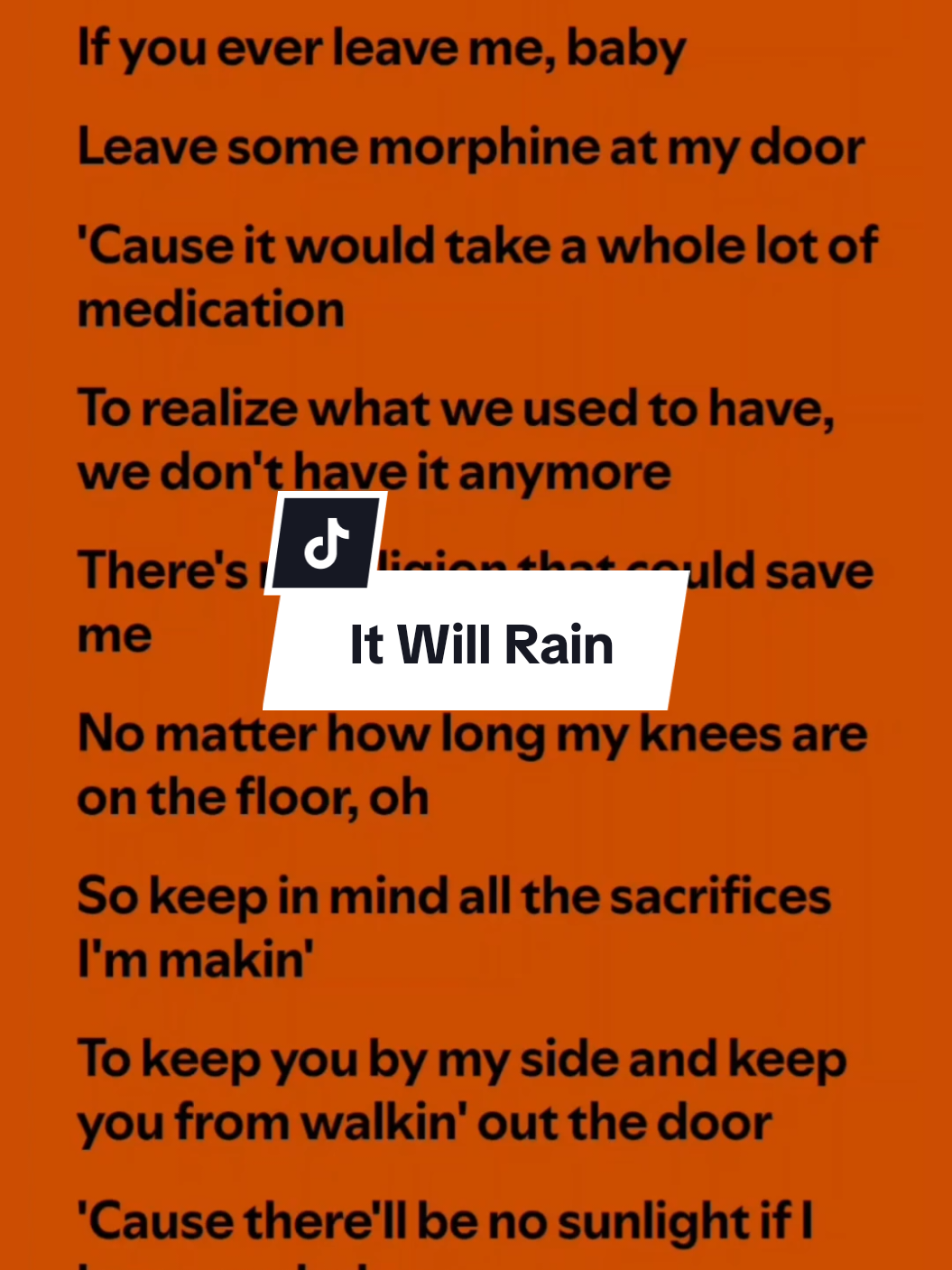 It Will Rain lyrics by Bruno Mars  #spotify #lyrics #songlyrics #fyp #fullsong #fulllyrics #itwillrain #brunomars #music_lyrics1594 