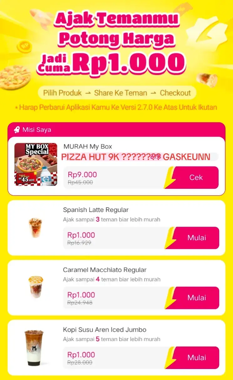 CARA MENDAPATKANNYA??  1. download aplikasi QPON di PlayStore/AppStore 2. daftar dan masukan kode reff 