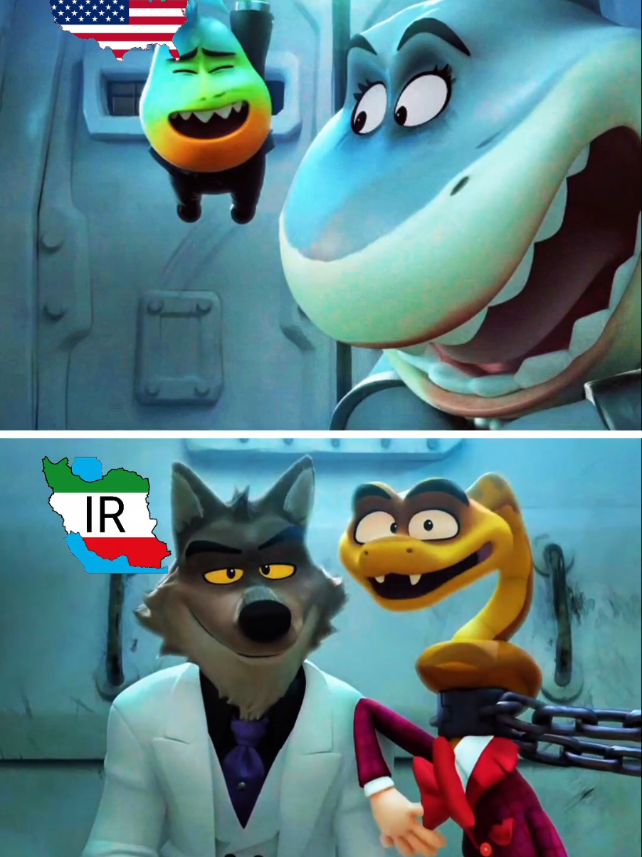 English VS Persian dub #thebadguys #snake #wolf 
