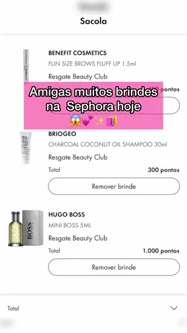 CHUVA DE BRINDES NA SEPHORA!!! Sempre aviso dos melhores brindes lá no nosso grupinho! Vou deixar o link nos comentários ✨    #sephorabrasil #maquiagem #brindes #perfume #skincare #cabelos #TikTokBeauty #achadinhos 