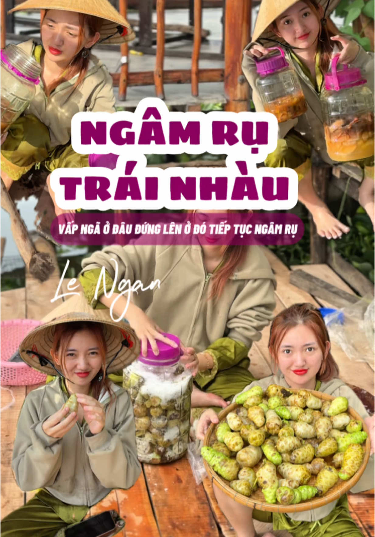 Có ai biết ăn trái nhàu hong, còn tui thì thuaaa 🤣🌴🥰 #Lê_Ngân #xuhuong 