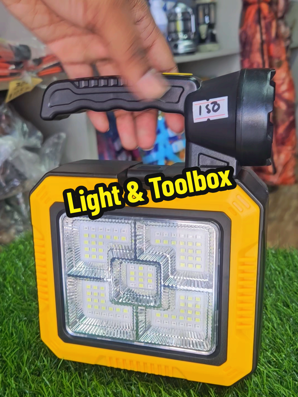 Solar & Rechargeable Light with Toolbox  $150 Delivery Available🚚 Call or whatsapp us at 271-3107 📍Aleong's Tackle Shop, Chase Village🇹🇹