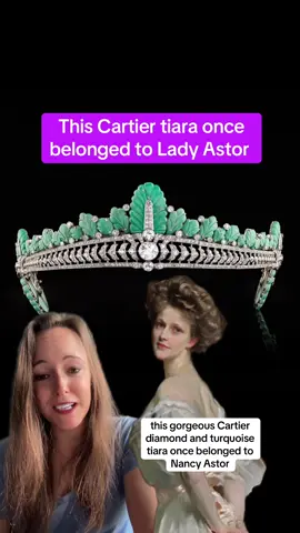 Learn about this beautiful tiara that once belonged to Nancy Astor, the first woman to sit as a Member of Parliament in Britain. #nancyastor #cartier #history #historyfacts #historywithamy 