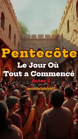 La pentecote: le Jour où tout a commencé  Le jour de la Pentecôte, un vent puissant venu du ciel remplit la maison où les disciples priaient. Des langues de feu se posèrent sur eux, et ils furent remplis du Saint-Esprit. Ils parlèrent en diverses langues, étonnant la foule venue du monde entier. Pierre annonça alors l’Évangile avec puissance, et trois mille personnes furent sauvées. Ce jour-là, l’Église est née dans le feu de Dieu. Actes 2 #pentecote#histoirebiblique #bible#saintesprit