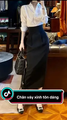 Chân váy bút chì dài cạp cao vải dày co giãn #xuhướng #phoidodep #thoitrangnu #viral #fpx #xuhuonngtiktok #ai 