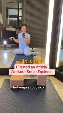 PS editor @Sarah Wasilak is back with another Fit Check. Hot yoga at @Equinox called for an outfit that could keep up — and this @Aritzia set in Dayflower Blue delivered. 💦 Butter-soft, sweat-wicking, and shockingly flattering (even post-headstand), the Golden Butter tee and matching bootcut leggings didn't just look good — they performed. Bonus points for matching my @Bombas grip socks and proving their stretch in my luxurious hotel room after class. 🧘‍♀️ #Yoga #Equinox #FitCheck #Aritzia #WorkoutClass #Fitness 