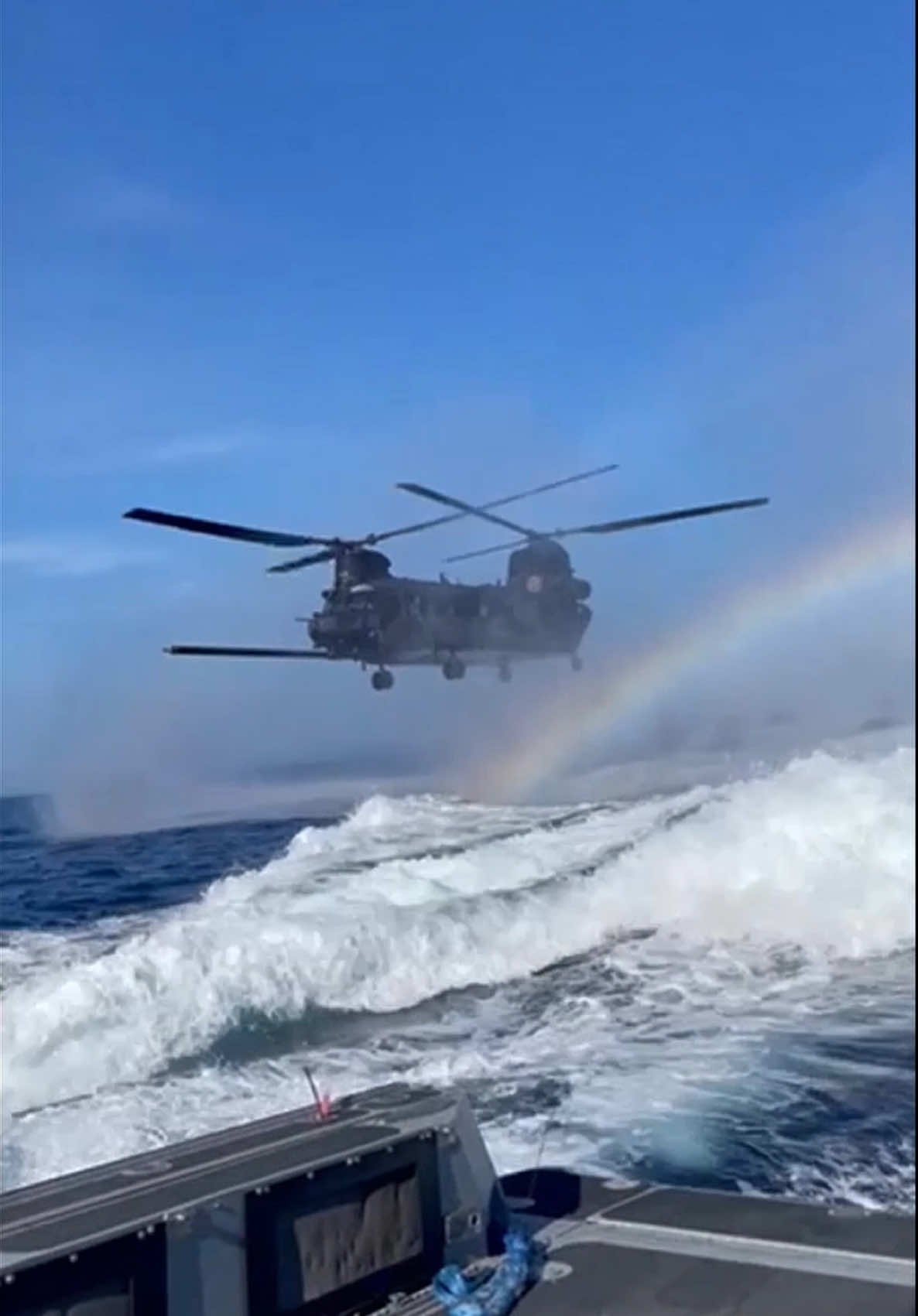 U.S. Army MH-60 and MH-47 helicopters from the 160th SOAR training alongside U.S. Naval Special Warfare Combatant Crafts during a casualty evacuation exercise in Subic Bay, Philippines, as part of Exercise Balikatan 25. #160th #SOAR #SOF #MH47 