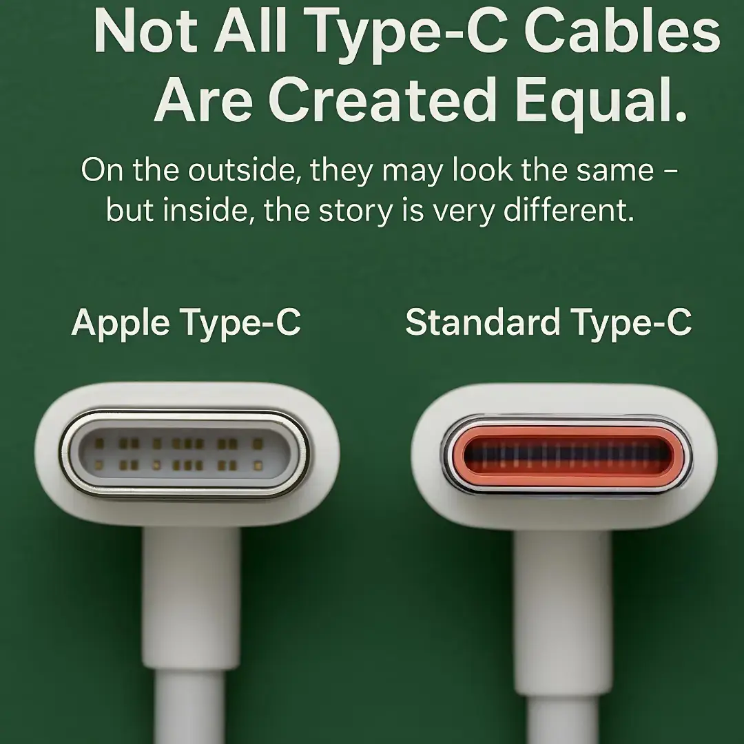 That’s what they said — until the iPhone stopped charging. Until the battery health dropped to 78%. Until the repair cost more than the phone itself. 💸 You thought: 🔌 “It fits.” ⚡ “It charges.” 🫣 “It’s just temporary.” But that cheap Type-C cable wasn't built for your iPhone. Not for USB-PD. Not for safe power delivery. Not for the long haul. 📉 Every time you plug it in, you risk: * Silent damage to your charging board * Overheating you don’t notice until it’s too late * A battery that dies faster every day * A device that deserves better 😭 Don’t wait for your iPhone to say goodbye. 📢 **Use what it was made for:** ✔️ Apple original or MFi-certified cables ✔️ Trusted brands that follow the rules ✔️ Not “just any cable that works” Because “it works” doesn’t mean “it’s safe.” And when your phone dies… it’s already too late. #ChargeSmart #iPhoneTips #RIPChargingPort 
