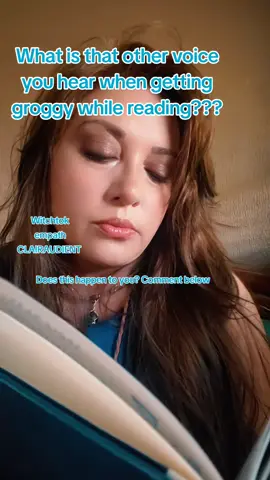 Does this definitely happen to you while reading? #clairaudient #empath #witchtok #lightworker #witchesoftiktok #voicesinhead 