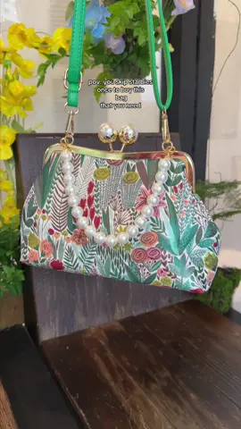im absolutely in love, i can’t believe I found this bag on TikTok Shop! Soo gorgeous 🌷#purse #bag #bags #fauxpearl #slingbag #crossbodybag #totebags #timelessstyle #totebagaesthetic #handbag #handbags #shoulderbag #vintage #dailyuse #commutingbag #elegent #ditsyfloral #pattern #floral #colorblock #schoolbag #whatsinmybag #whatsinmypurse #simple #cute #fashion #viral #bagessentials #bagcollection #spotlightfinds #tiktokshopsummerturnup #tiktokshopmemorialday #dealsforyoudays