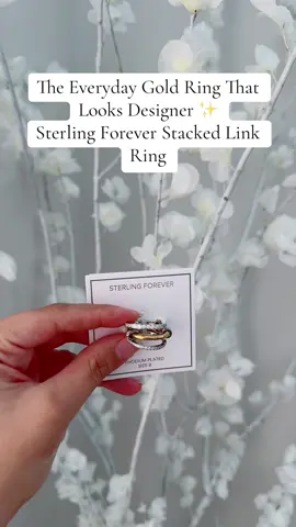 Simple but never basic 💅 This 14k gold-plated stacked link ring from Sterling Forever instantly elevates any outfit. Won’t tarnish, won’t turn, just timeless, wear-everywhere vibes 👑 #SterlingForever #GoldJewelryGoals #StackedRings #EverydayJewelry #TikTokShopStyle #JewelryTok #TrendyAccessories #GoldPlated #NoTarnishJewelry #OOTDUpgrade #MinimalChic