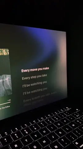 Every breath you take - The police #macbook #lyric #applemusic 