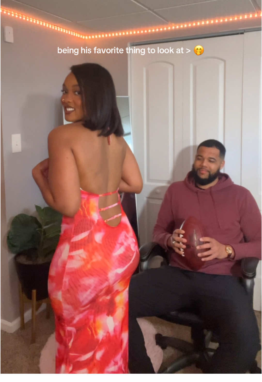 i like my man how i am w/ the color pink 😚 ….. OBSESSED  #creatorsearchinsights #husbandwife #husband #myman 