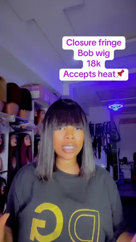 Closure fringe bob wig hair blend  Price: 18k🛍️ ☎️📞To place an order 08065829672 📌Adehun #wigvendorinekiti #viral #bobwig #trendingvideo 