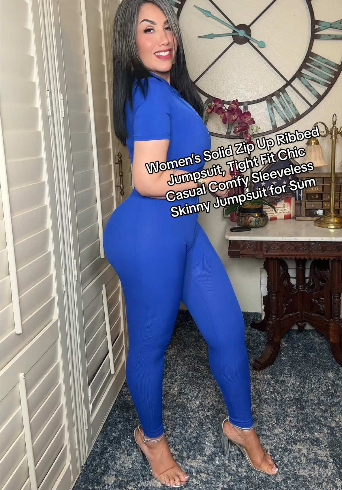 Women's Solid Zip Up Ribbed Jumpsuit, Tight Fit Chic Casual Comfy Sleeveless Skinny Jumpsuit for Summer, Women's Clothes for Daily Wear, Jumpsuitwomen Mono de canalé con cremallera para mujer, ajustado, elegante, informal, cómodo, sin mangas, ajustado para verano, ropa de diario para mujer, mono para mujer #summerdress #vacationvibes #beachoutfit #TikTokFashion #chicmeofficial #chicstyle#foryou #elegantlook #tiktokshoprestock #TikTokShopJumpstart #TTSTakeover #TikTokShopCreatorPick #TTSLevelUp #outfitideas #TTSDelightNow #fashionlookbook #TikTokShopJumpstartSale #Seasonalgems #TikTokShopSpringGlowUp #TikTokShopRestock #tiktokshop #tiktokshopholidayhaul #tiktokshopcreatorpicks #tiktokshopsummersale #Summer #summersales #fashiontiktok # # #chicmebabe #summerdress #rucheddress #paratii #fypp #parati #fashiontiktok #vestidosdeverano #vacationoutfits #fyp #jumpsuit 