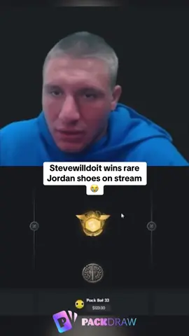 Stevewilldoit wins rare Jordan shoes on stream 😭 #kickstreaming 