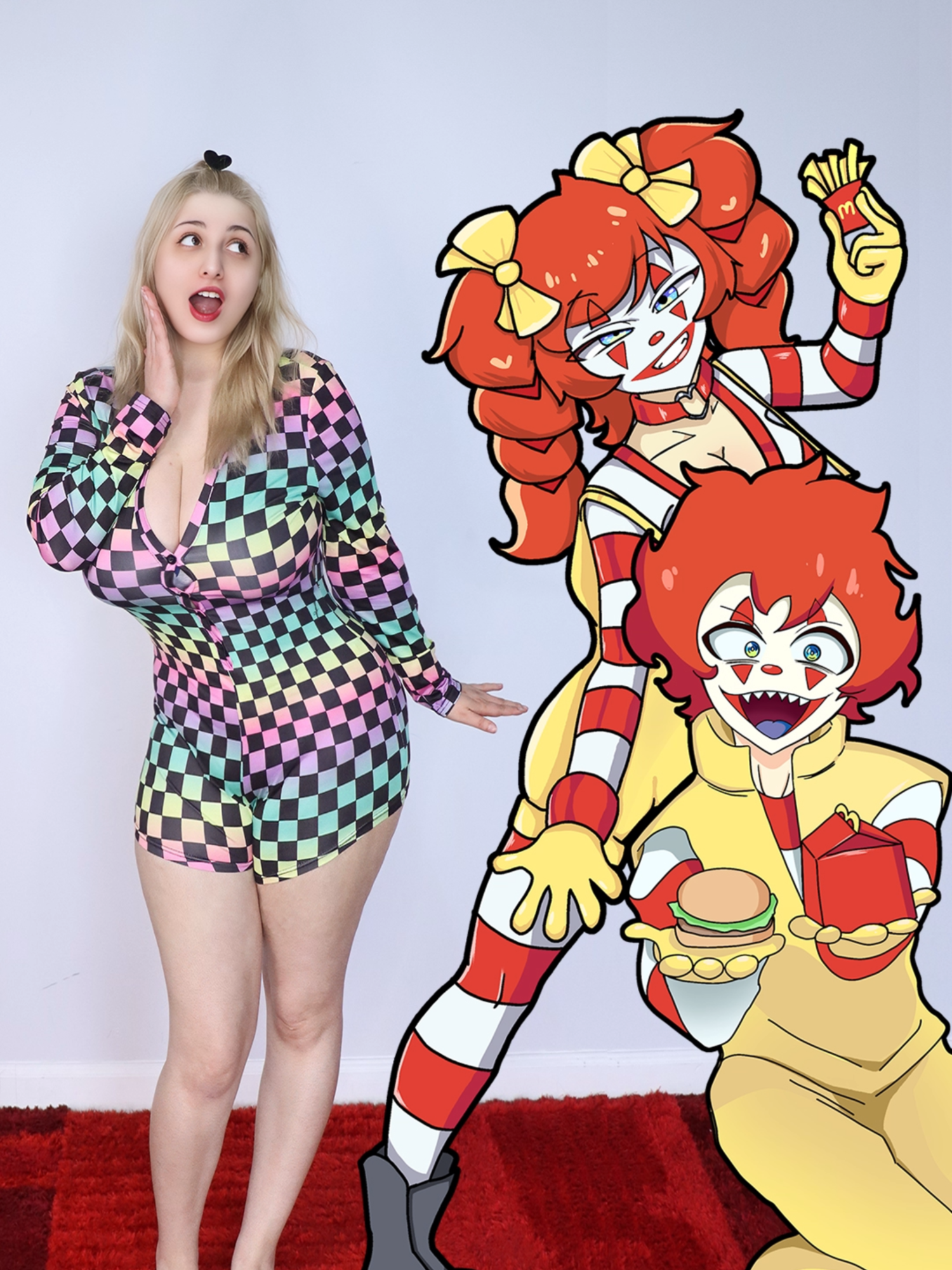 DUO MC DONALD’S 2D VS 3D 🍟🍔 #COSPLAY #JocyCosplay