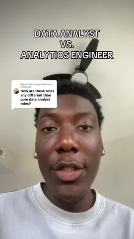 Replying to @Matthew Anderson still a new role so it will look different in each industry but definitely the future for data analyst roles  #dataanalyst #analyticsengineer #breakingintotech