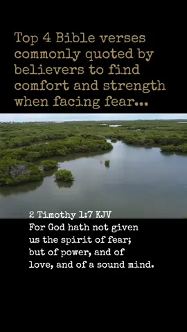 Top 4 Bible verses commonly quoted by believers to find comfort and strength when facing fear... #Jesus #believe #savedbygrace #christiantiktok 
