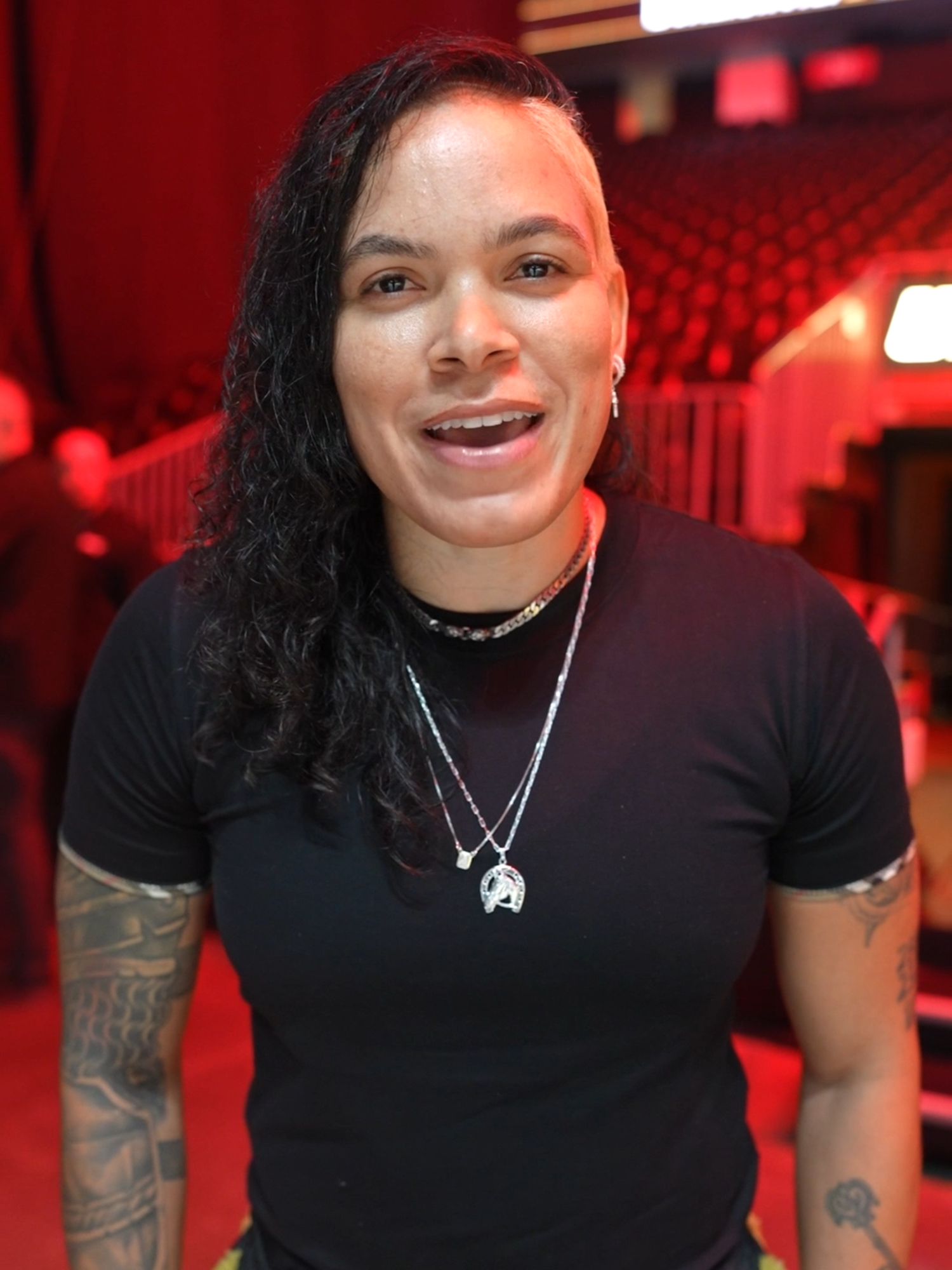 Amanda Nunes is in the building and she's picking Kayla to win tomorrow night 👀 #UFC #mma #kaylaharrison #amandanunes