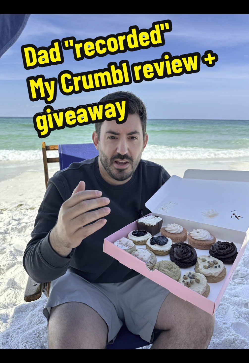 This is all the footage I had for my weekly Crumbl review and giveaway last week 😭 love my dad though ♥️
