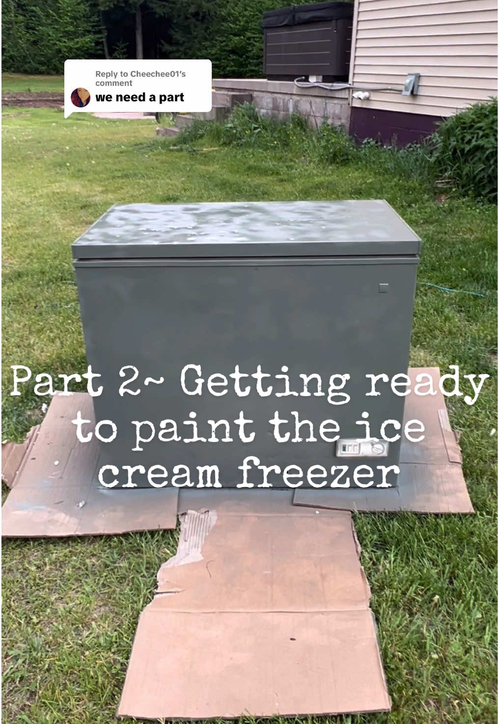 Replying to @Cheechee01 Preparing the ice cream freezer to paint & get stocked up on ice cream for the summer (or at least a week) 😂😂