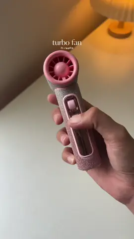 my new fav turbo fan🦋✨ #realfit #minifan #portablefan #miniportablefan #turbofan 