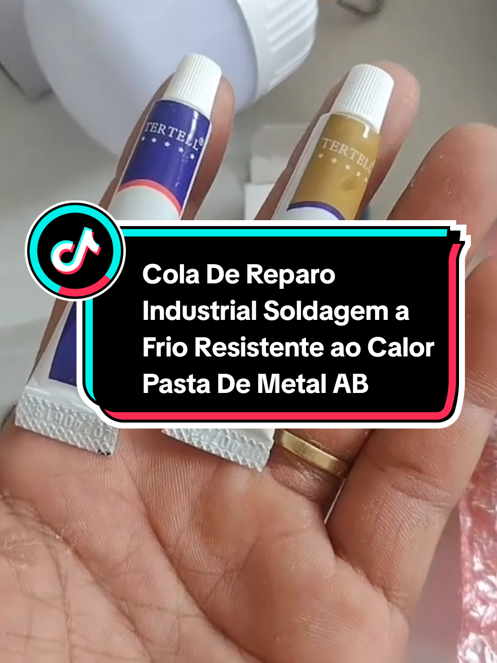 Cola De Reparo Industrial Soldagem a Frio Resistente ao Calor Pasta De Metal AB Adesivo Para Agente De Fundição GARANTA A SUA AGORA #tiktokshopchegou #tiktokshop #achadinhos #shopping #shopnow #ecommerce 